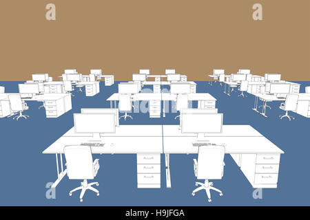 Immagine composita di assorbimento di uno spazio aperto Foto Stock