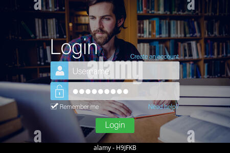 Immagine composita della pagina di collegamento Foto Stock