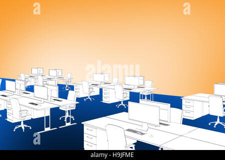 Immagine composita di assorbimento di uno spazio aperto Foto Stock