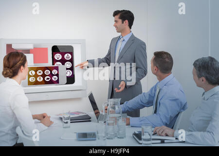 Immagine composita di account App per smartphone Foto Stock