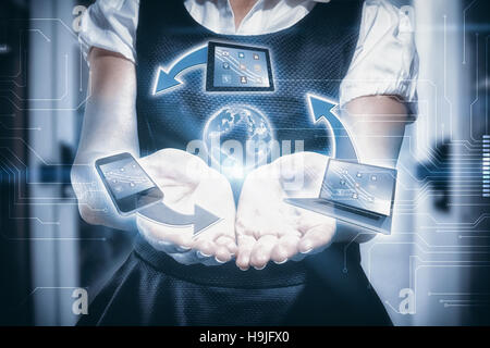 Immagine composita di imprenditrice presentazione Foto Stock