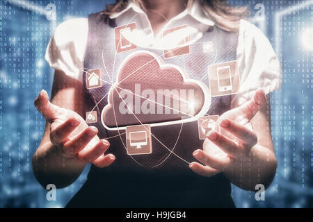 Immagine composita di imprenditrice presentazione Foto Stock