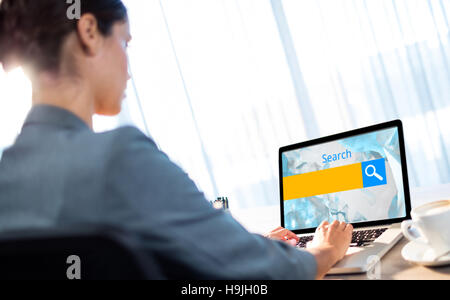 Immagine composita del logo di una barra di ricerca Foto Stock