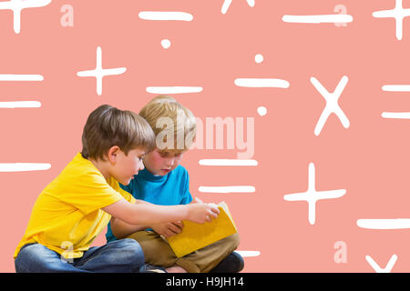 Immagine composita di allievi libro di lettura Foto Stock