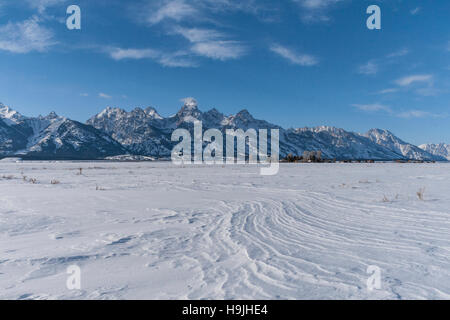 Il Parco Nazionale del Grand Teton in inverno Foto Stock