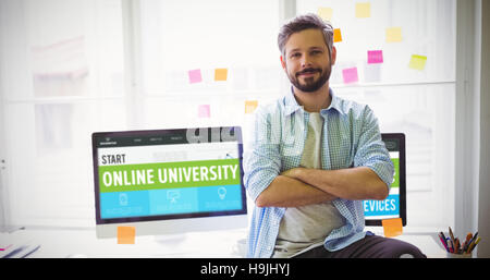 Immagine composita della università on line interface Foto Stock