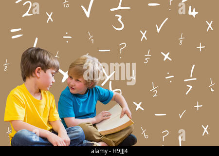 Immagine composita di allievi libro di lettura Foto Stock