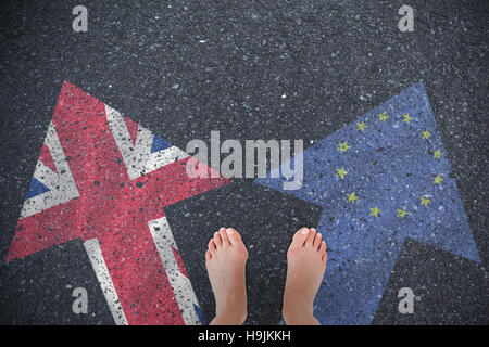 Immagine composita dei piedi Foto Stock