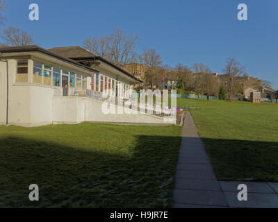 Hamilton crescent partick Glasgow sito del mondo la prima partita di calcio internazionale Foto Stock