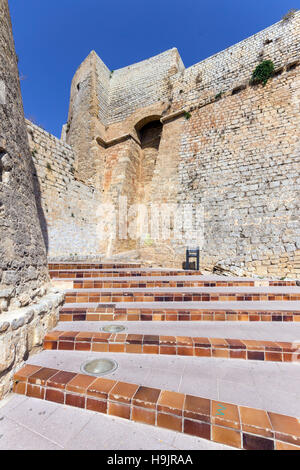 Isole Baleari Spagna, Ibiza, Eivissa, old town Dalt Vila, Portal Nou Foto Stock