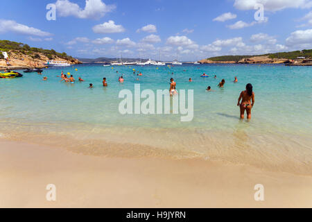 Spagna, isola delle Baleari, Ibiza, Cala Bassa beach Foto Stock