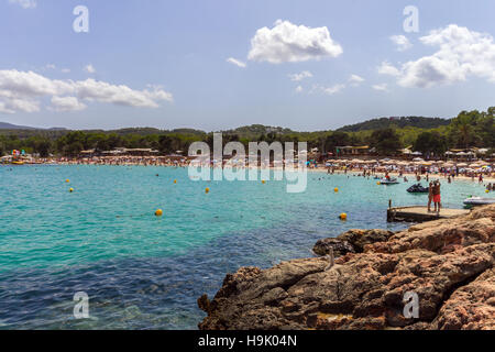 Spagna, isola delle Baleari, Ibiza, Cala Bassa beach Foto Stock