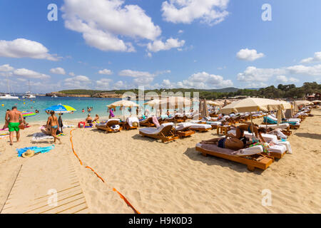 Spagna, isola delle Baleari, Ibiza, Cala Bassa beach Foto Stock