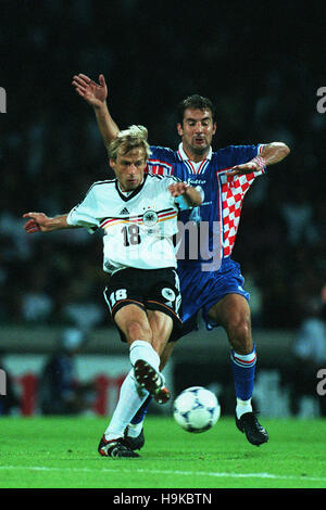 JURGEN KLINSMANN & IGOR STIMAC GERMANIA V CROAZIA 04 Luglio 1998 Foto Stock