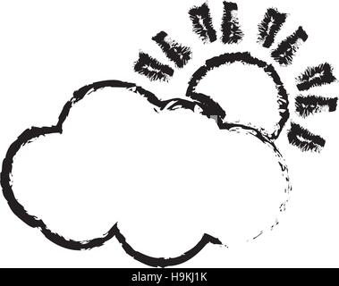 Meteo sun cloud Illustrazione Vettoriale