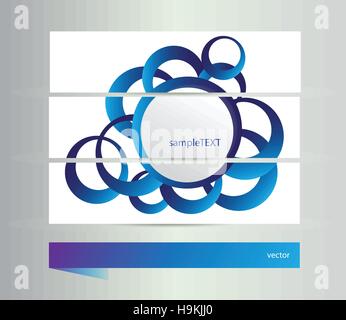 Set di banner con vettore di elementi di design Illustrazione Vettoriale