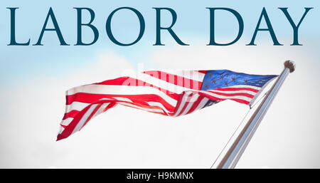 Immagine composita della panoramica del Labor Day testo Foto Stock