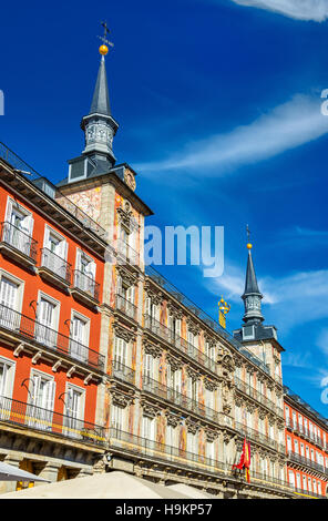 Casa de la Panaderia su Plaza Mayor di Madrid in Spagna Foto Stock