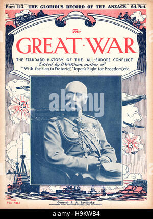 1916 La Grande Guerra front page Platon generale Lechitsky Foto Stock