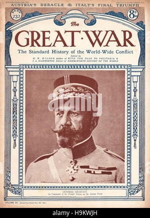 1919 La Grande Guerra front page generale Graziani Foto Stock