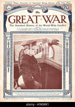 1919 La Grande Guerra front page ammiraglio sir David Beatty Foto Stock