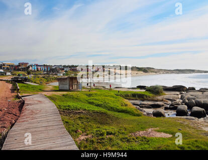 Uruguay, Rocha dipartimento, vista della Punta del Diablo. Foto Stock