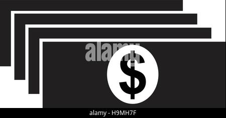 Pile di icona di denaro Illustrazione Vettoriale