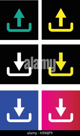 Caricare icona download Illustrazione Vettoriale