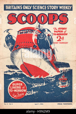 1934 Scoop Magazine n. 9, Vol. 1 Super camicie di domani Foto Stock