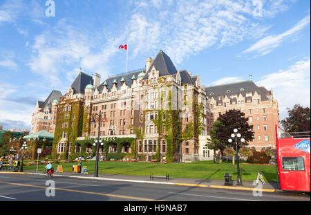 Empress Hotel Victoria capitale della British Columbia BC Isola di Vancouver in Canada Foto Stock