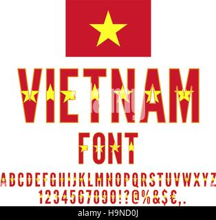 Bandiera nazionale Font Illustrazione Vettoriale