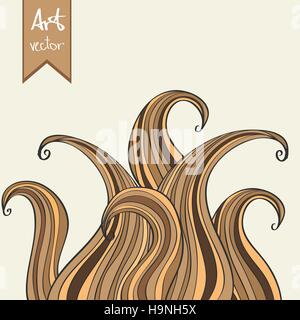 Abstract elemento vettore. Disegnata a mano illustrazione doodle style Illustrazione Vettoriale