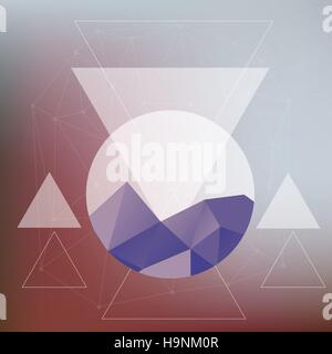 Abstract sfondo sfocato con hipster segno - per poster, riviste, design di copertura Illustrazione Vettoriale