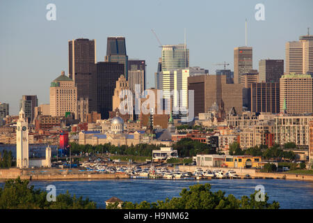 Canada Quebec, Montreal, skyline, panorama, St Lawrence River, Foto Stock