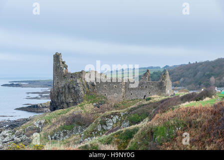 Castello Dunure antiche rovine South Ayrshire in Scozia Foto Stock