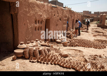 Tamegroute ceramica in marocchino. Foto Stock