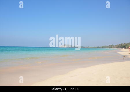 Bella lunga spiaggia di Ngapali, Myanmar Foto Stock