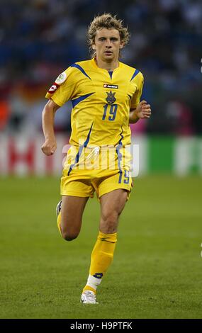 MAXIM KALINICHENKO UCRAINA & Spartak Mosca WORLD CUP AOL Arena Amburgo Germania 30 giugno 2006 Foto Stock