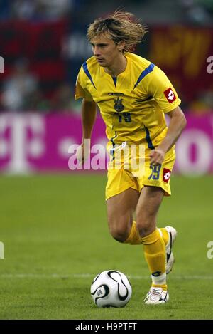 MAXIM KALINICHENKO UCRAINA & Spartak Mosca WORLD CUP AOL Arena Amburgo Germania 30 giugno 2006 Foto Stock