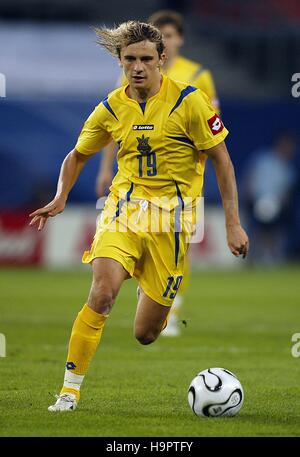 MAXIM KALINICHENKO UCRAINA & Spartak Mosca WORLD CUP AOL Arena Amburgo Germania 30 giugno 2006 Foto Stock