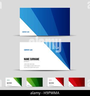 Moderno business card set di modelli Illustrazione Vettoriale