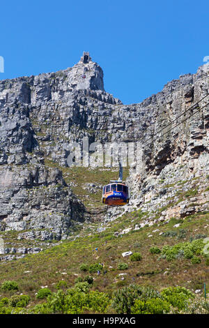 La cabinovia di Table Mountain, Table Mountain e Cape Town, Sud Africa Foto Stock