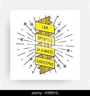 Buon Natale Anno Nuovo design, lineare icona piatta. Luminose semplici illustrazioni vettoriali per il biglietto di auguri, poster, stampa mobile design ha telefonato, annunci, p Illustrazione Vettoriale