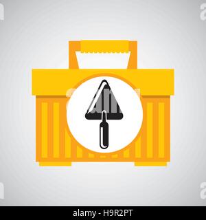 Cassetta portattrezzi portatile cazzuola icona illustrazione vettoriale EPS 10 Illustrazione Vettoriale