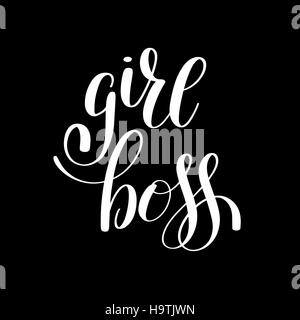 Ragazza boss positivo manoscritta preventivo di ispirazione Illustrazione Vettoriale