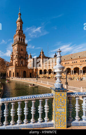 Placa de Espana, piazza di spagna, Siviglia, Andalusia, Spagna Foto Stock