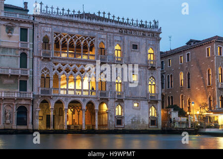 Il Canal Grande, Palazzo Ca d Oro , Venedig, Venezia, Venezia, Italia, Europa Foto Stock