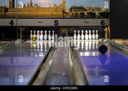 Pista da bowling Foto Stock