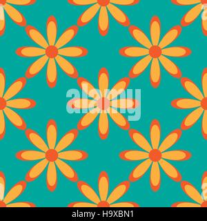 Flower pattern seamless colori luminosi Illustrazione Vettoriale