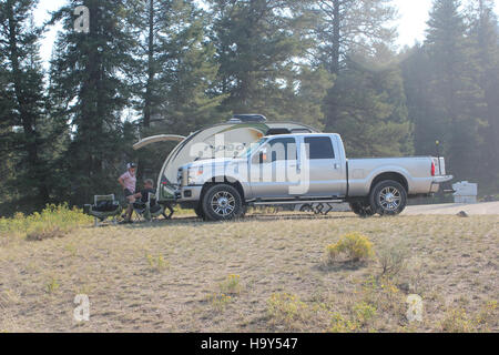 16598415470 yellowstonenps Slough Creek sito del campeggio Foto Stock